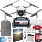 DJI Mini 4 Pro Folding Drone with RC 2 Remote (Screen) Fly More Combo, 4K Video Camera, Under 249g, 3 Battery Bundle with Deco Gear Custom Hard Case + Content Creation Beginner's Guide & Accessories - Image 2