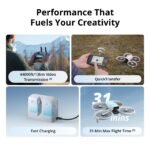 DJI Flip With RC 2 Screen Remote Controller, Follow Me Drone With 4K UHD Camera for Adults, Under 249 g, 3-Axis Gimbal Stabilization, 44000ft/13km Video Transmission, Palm Takeoff, 31-Min Flight Time - Image 6