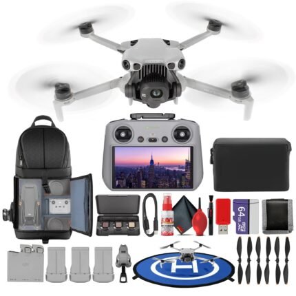 DJI Mini 5 Pro Drone RC2 Fly More Combo Plus Lightweight Camera Aerial UAV Bundle | Extended Flight Smart Tracking Portable Kit with 64GB Card + Landing Pad + More